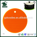 Kitchen round shape heat resistant silicone honeycomb mat pan mats